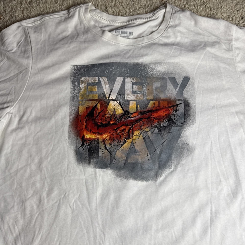 Nike Single Stitch White Graphic T-Shirt Men's XXL "Every D@mn Day"